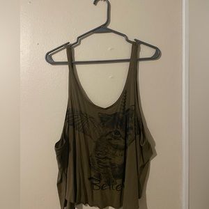 Boxy kitten tank top